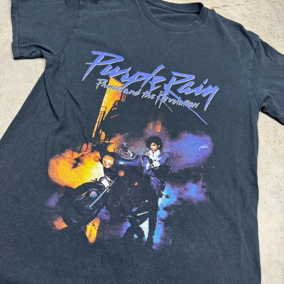 Prince & The Revolution Purple Rain T Shirt Crewneck Official Womens M Black - Picture 8 of 8